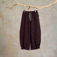 Vintage Ginkgo Leaf Cotton Harem Pants - Black - XXL - image 9
