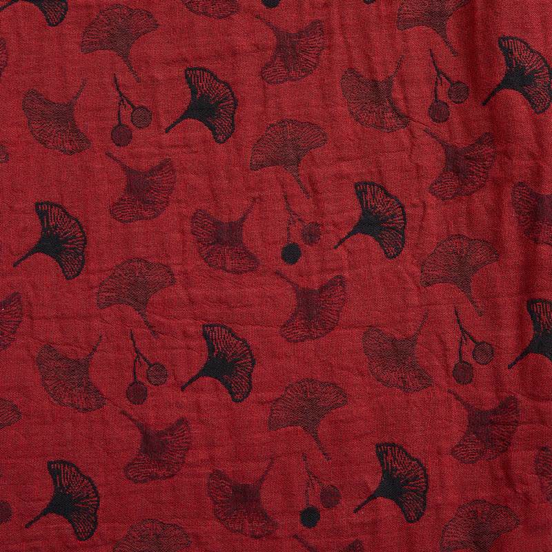 Vintage Ginkgo Leaf Cotton Harem Pants - image 8