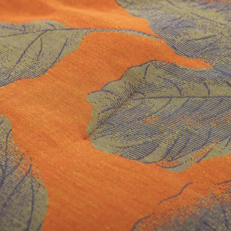 Orange Autumn Leaf Cotton Gauze Quilt - image 5