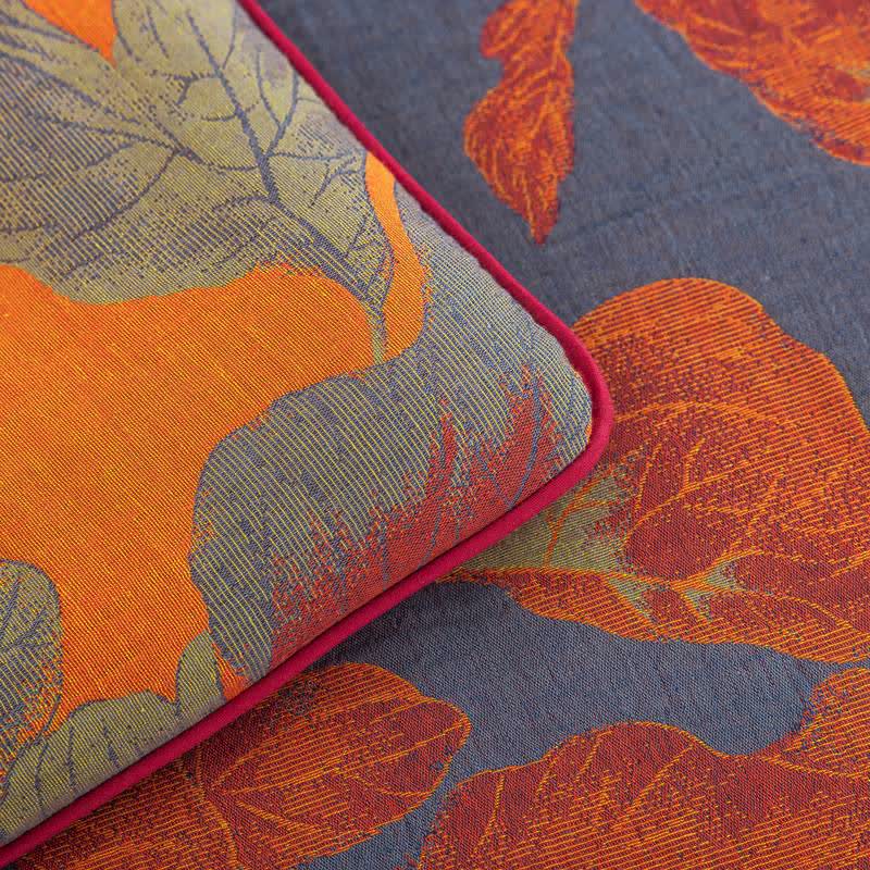 Orange Autumn Leaf Cotton Gauze Quilt - image 16