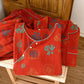 Chinese Red Cotton Fu Motif Pajama Set - image 1