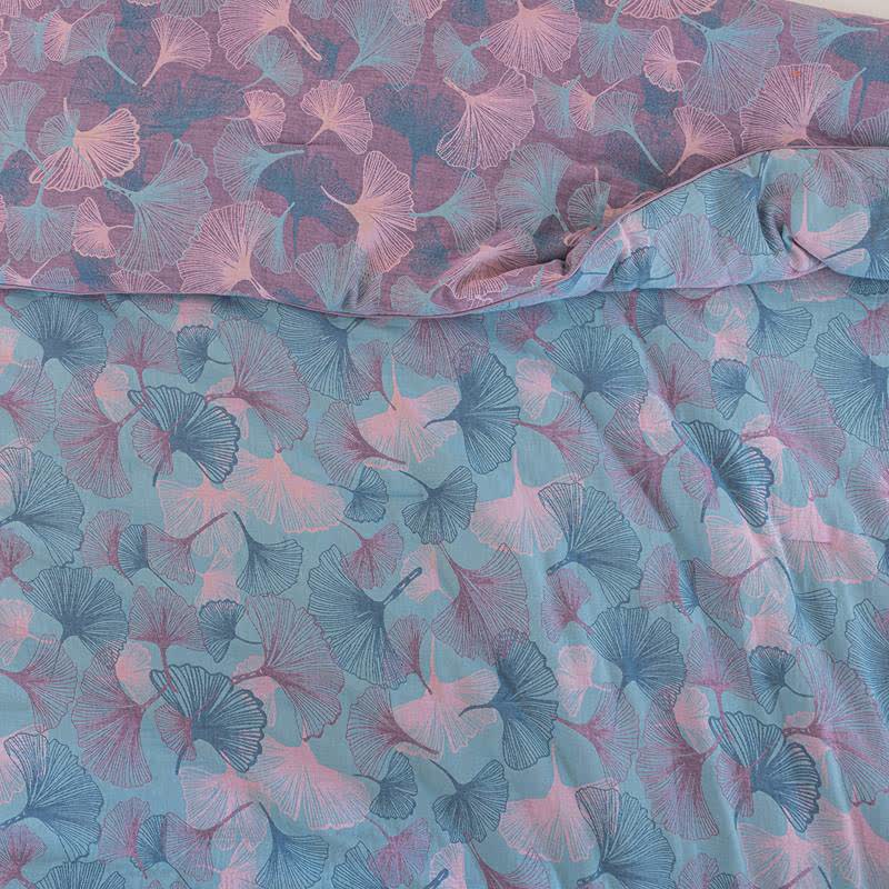 Reversible Ginkgo Leaf Cotton Gauze Quilt - image 14