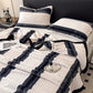 Geometric Grid Stripe Soft Throw Blanket - image 2