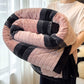 Geometric Grid Stripe Soft Throw Blanket - Pink - 79" x 91" - image 10