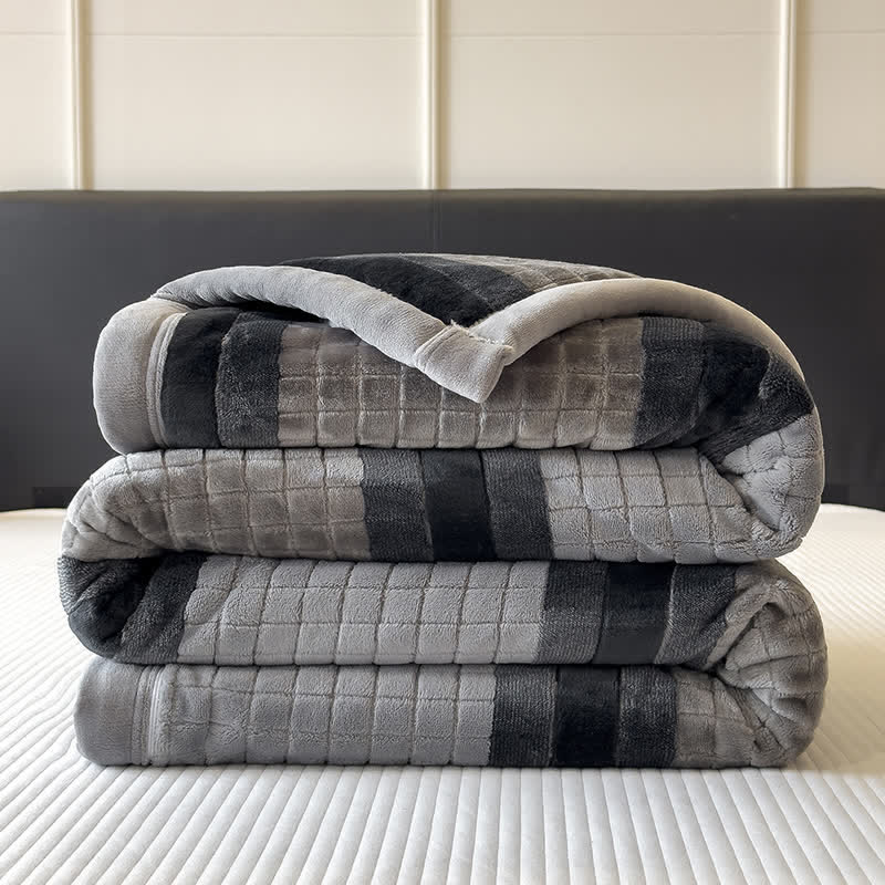 Geometric Grid Stripe Soft Throw Blanket - image 63