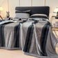 Geometric Grid Stripe Soft Throw Blanket - image 65