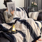 Geometric Grid Stripe Soft Throw Blanket - image 8
