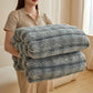 Soft Plush Wavy Fluffy Blanket - Blue & Gray - 79" x 91" - image 16