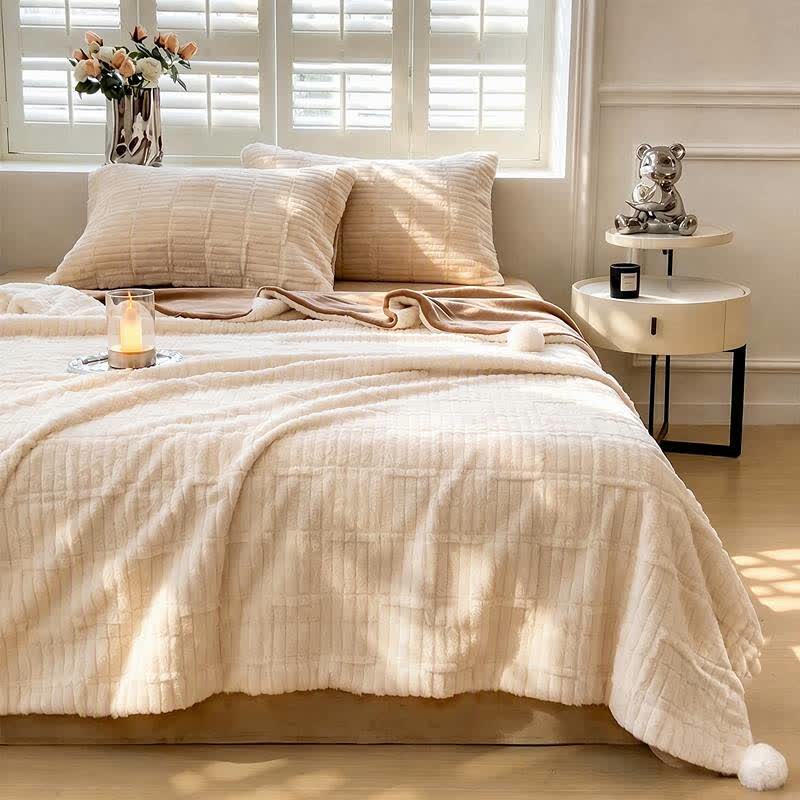 Modern Block Grid Cozy Reversible Blanket - image 12