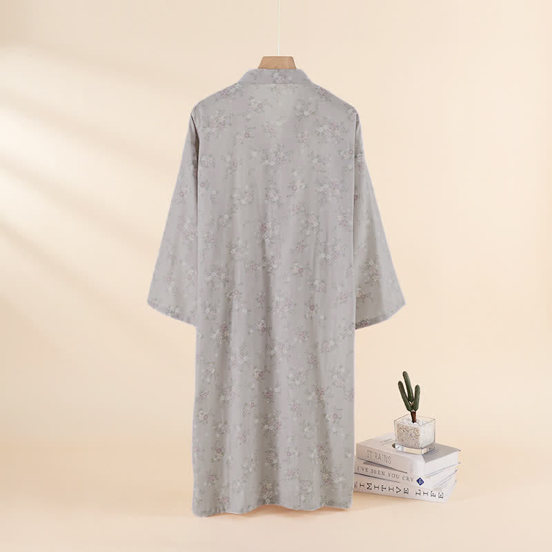 Floral Cotton Gauze Nightgown Home Wear - image 6