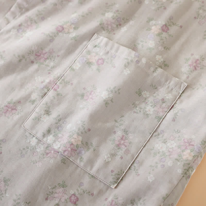Floral Cotton Gauze Nightgown Home Wear - image 10