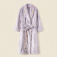 Floral Embroidered Long Shawl Collar Bathrobe - image 8