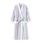 Longline Striped Fleece Kimono Bathrobe - image 12