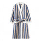 Longline Striped Fleece Kimono Bathrobe - image 10