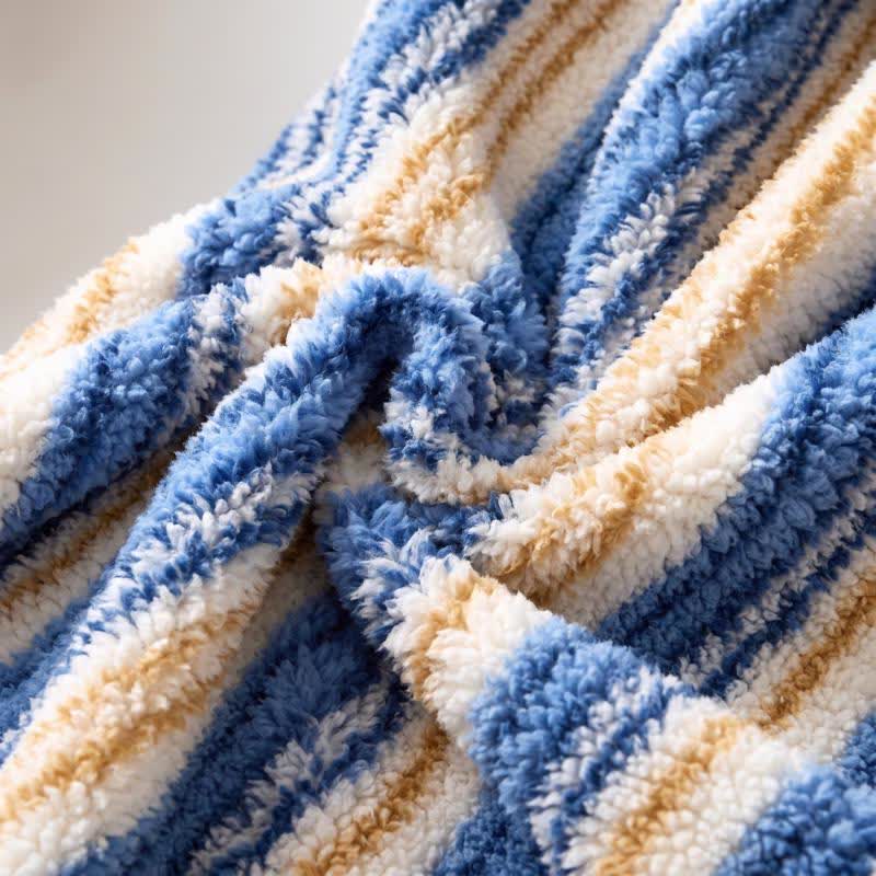 Longline Striped Fleece Kimono Bathrobe - image 9