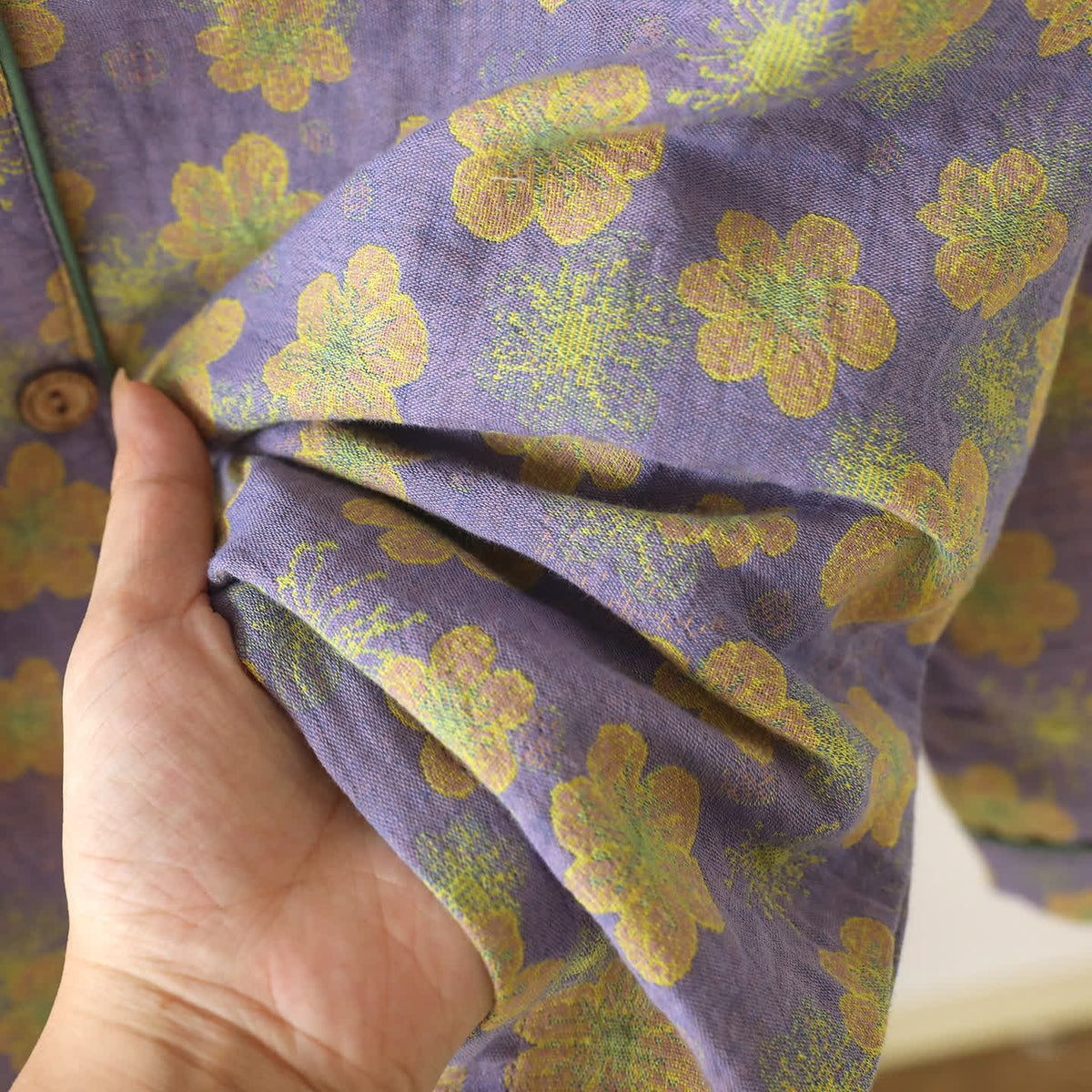 Floral Piped Cotton Gauze Sleepwear Set - image 6