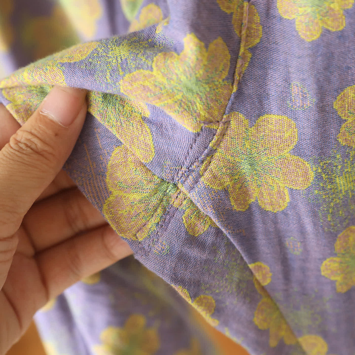 Floral Piped Cotton Gauze Sleepwear Set - image 8