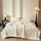 Embossed Fluffy Sherpa Throw Blanket - image 1