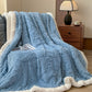 Embossed Fluffy Sherpa Throw Blanket - image 20