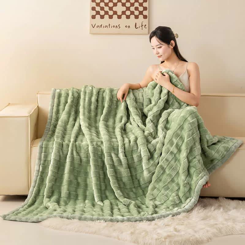 Grid Embossed Thickened Thermal Blanket - image 14