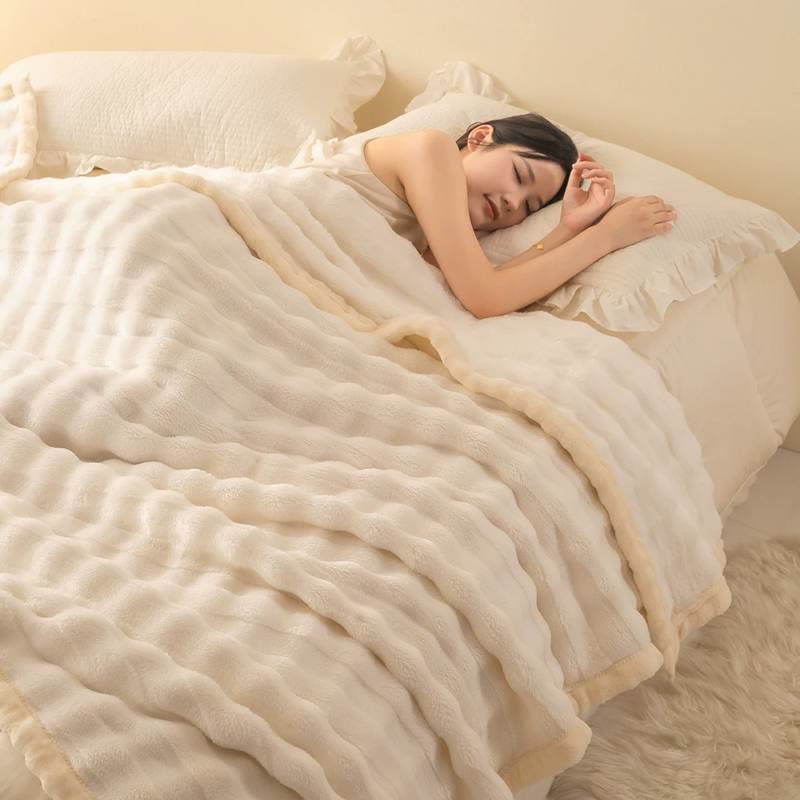 Grid Embossed Thickened Thermal Blanket - image 25