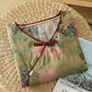 Vinatge Botanical Frog Button Lounge Top - image 3