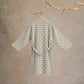 Soft Yellow Grey Cotton Plaid Kimono Robe - image 1