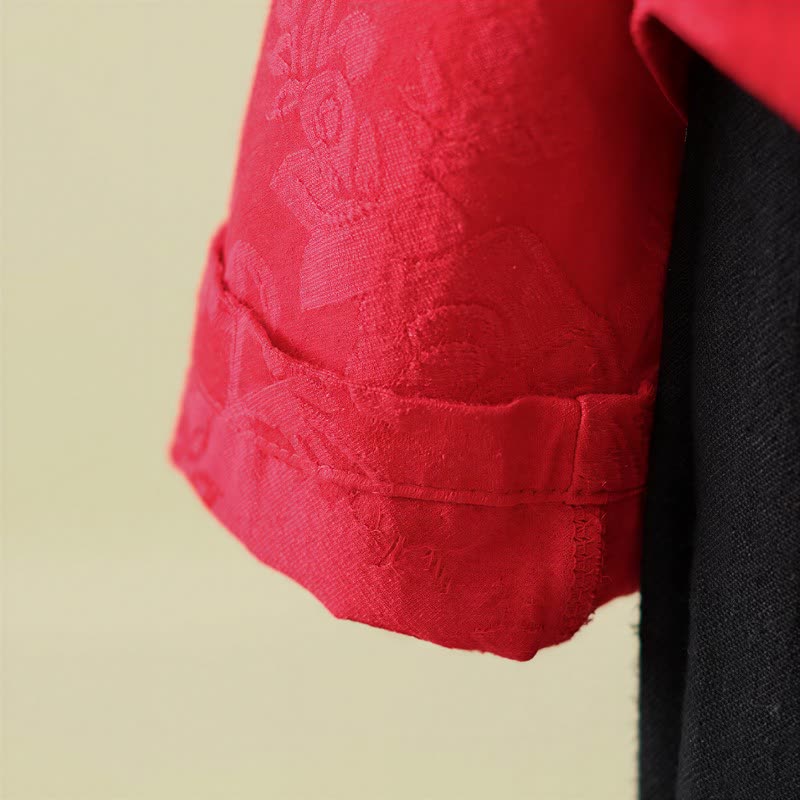 Vintage Cotton Linen Frog Button Lounge Top - image 13