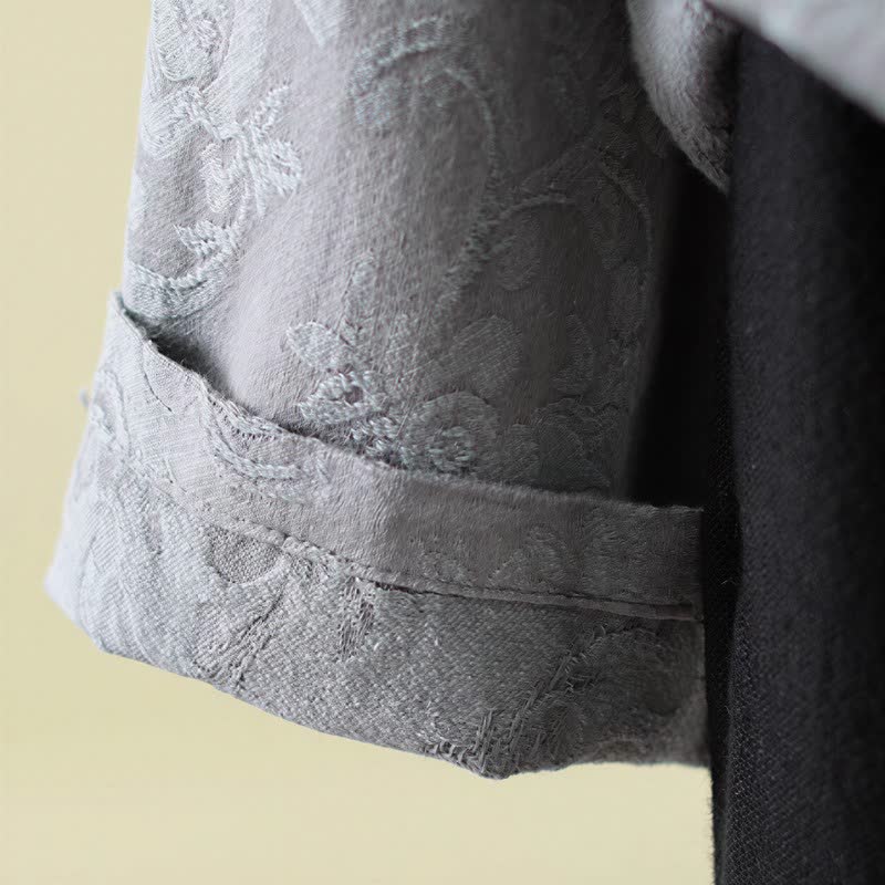 Vintage Cotton Linen Frog Button Lounge Top - image 20