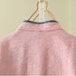 Vintage Cotton Linen Frog Button Lounge Top - image 2