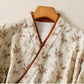 Floral Cross Wrap Casual Lounge Shirt - image 3