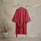 Vintage Polka Dot Cotton Kimono Robe - image 1