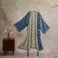 Vintage Polka Dot Cotton Kimono Robe - Blue - XL - image 10
