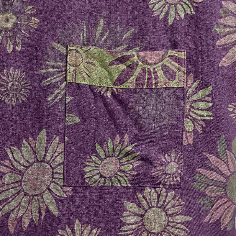 Vintage Sunflower Cotton Gauze Kimono Robe - image 4