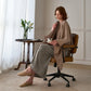 Solid Color Grid Weave Poncho Shawl Wrap - image 7