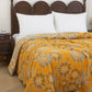 Vintage Orange Sunflower Cotton Gauze Quilt - image 1
