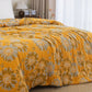 Vintage Orange Sunflower Cotton Gauze Quilt - image 2