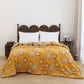 Vintage Orange Sunflower Cotton Gauze Quilt - Orange - Spring & Autumn Quilt - King - image 6