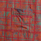 Red Plaid Cotton Gauze Kimono Robe - image 4