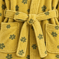 Floral Coral Fleece V-neck Wrap Bath Robe - image 3