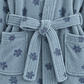 Floral Coral Fleece V-neck Wrap Bath Robe - image 13