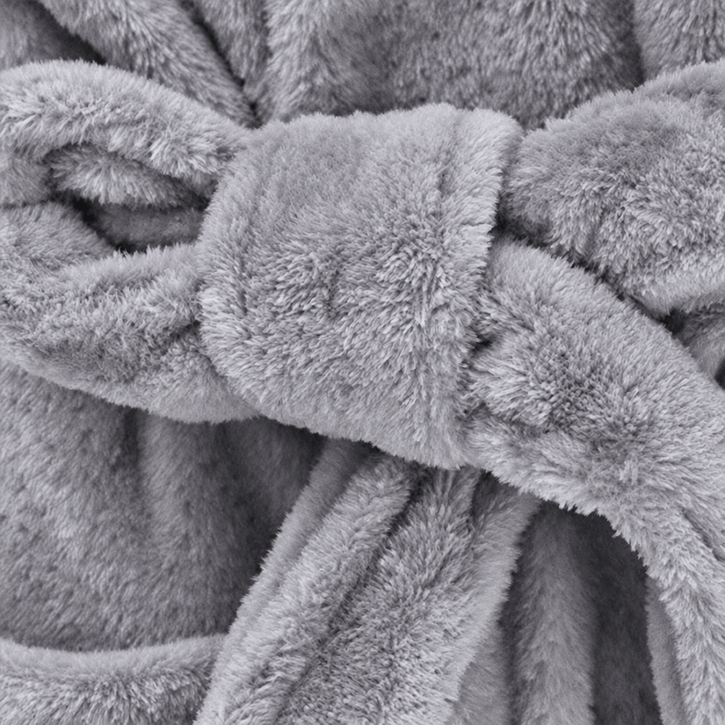 Soft Flower Coral Fleece Bath Robe - image 24