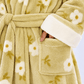 Soft Flower Coral Fleece Bath Robe - image 7