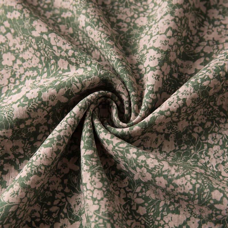 Vintage Floral Cross Wrap Lounge Shirt - image 2
