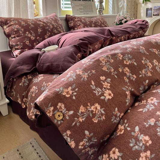 Cottagecore Farmhouse Linen Cotton Bedding Set - Queen - image 0
