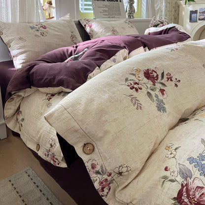 Botanical Dream Cotton Linen Bedding Set - Queen - image 0