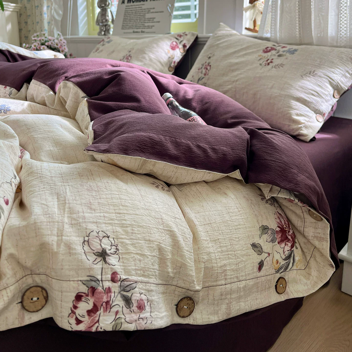 Botanical Dream Cotton Linen Bedding Set - image 3
