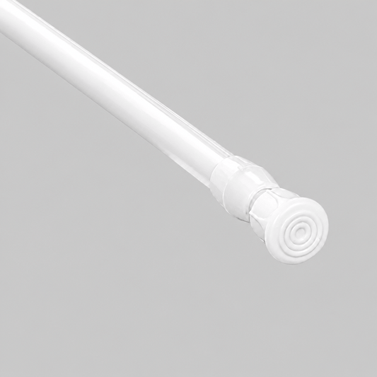 White Spring Tension Curtain Rod - Slim Rod - 60cm-110cm - image 0