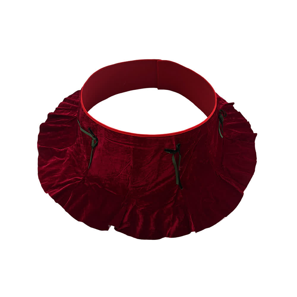 Velvet Christmas Tree Collar with Petal Skirt - image 7