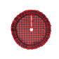 Plaid Christmas Tree Skirt with Ruffled Border - image 3